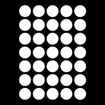 슬로우드로잉 데코스티커 심플도트D, 화이트