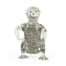 3D입체크리스탈퍼즐블록, 원숭이 (그레이), 1개