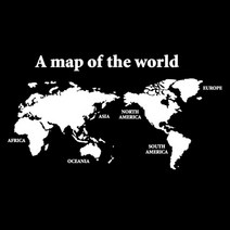 디자인엠 그래픽 스티커 세계지도, 화이트