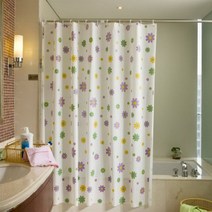 보라꽃 샤워커튼, 혼합색상, 화이트계열