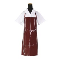 에이앤지 단면코팅 유광 방수 주머니 앞치마 소, 갈색, 1개