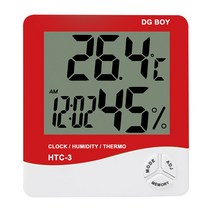 DGBOY HTC 3 디지털 온습도계, 레드, 1개