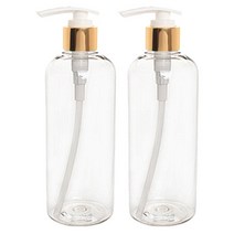 병도매닷컴 DT400 용기 400ml + 디스펜서, 용기(투명), 캡(골드), 2개