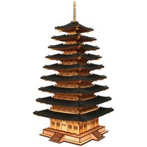 영공방 HO 미륵사 9층 목탑 입체퍼즐, 혼합 색상