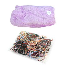 루머스 퀵드라이 터번 머리수건 퍼플 + 머리끈 50p 랜덤 발송 세트, 1세트