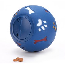 블럭마트 반려동물 자동 고무 볼 식기 11 cm, 블루, 1개