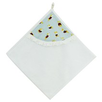 해피툴 심쿵강아지 고리수건 핸드타올, 스카이블루 레이스, 1개