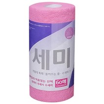 세미 원데이 극세사 수세미 핑크, 60매, 1개