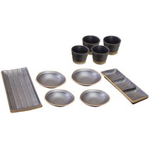 토가마 손블랙 나팔찬기 4인세트 10p, 혼합 색상, 1세트