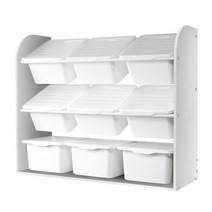 보노하우스 레브 트리플 3단 화이트 프레임 장난감 정리함