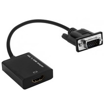 [컨버터rca] NEXTLINK 케이블 타입 VGA to HDMI 컨버터 2412VHC