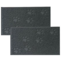 블럭마트 고양이 사각 모래매트 2p, 그레이