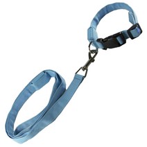 인터팝 다기능 LED 강아지 목줄 + 로프 세트 XL, 블루