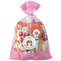 황씨네도시락 체크봉투 핑크 60p + 체크타이 핑크 60p + 뉴왕관걸스티커 60p, 1세트