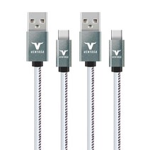 벤토사 MAX2.4 C타입 레더 고속케이블 화이트, 2개입, 1m