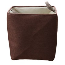 반디스토어 다용도 패브릭 바구니 무지, 브라운, 1개
