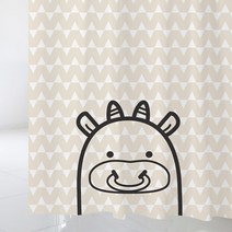 디자인수풀 북유럽 샤워커튼 + 플라스틱 고리 12p sc572, 1세트