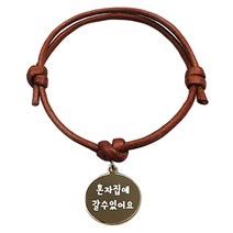 펫츠룩 굿모닝 카라멜 반려동물 목걸이 S 메탈원형 팬던트 M, 골드(혼자집에갈수있어요), 1개