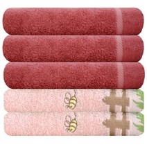 송월타월 뱀부얀 마르쉘 호텔수건 3p + 허니펜스 세면타올 분홍 2p, 와인, 1세트