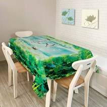 이코디 기하학패턴 테이블 보, 네이처, 140 x 140 cm