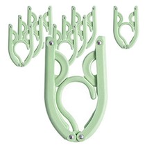 리버그린 여행용 접이식 옷걸이, 그린, 8개입