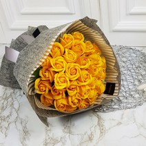 블뤼엔 30송이 장미 비누꽃다발, 옐로우