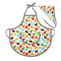 알맹 유아동용 순면 앞치마 + 두건 세트