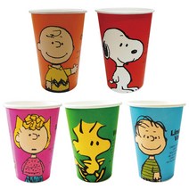 피너츠 칼라 종이컵 혼합 5종 세트 13oz, 1000개입, 1박스