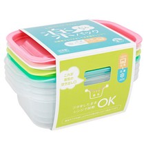 이노마타 신형 파스텔 찬통 라쿠친팩 400ml 4p, 1세트, 핑크 + 스카이 + 화이트 + 그린
