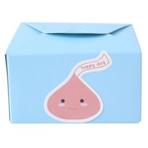 황씨네도시락 레이스 박스 36p + 스티커 빅 초콜릿 36p, 블루, 1세트