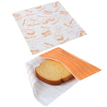 SR 햄버거 포장지 주황 80p + 토스트 봉투 주황 80p, 1세트