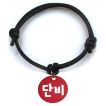 펫츠룩 굿모닝 블랙 반려동물 목걸이 S + 알루미늄 원형 팬턴트 S, 레드(단비), 1개