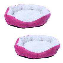 Dr.Mini 고양이 앤 강아지 양털 보들 방석 2p, 로즈