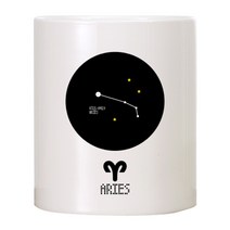 TBL 원형 별자리 머그컵, 양자리, 1개