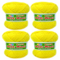 행복뜨기 베스트울 뜨개실 4p, 705 파스텔노랑