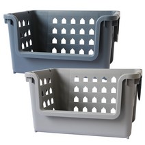 보노하우스 초대형 멀티 바스켓 80L, 네이비, 그레이, 2개