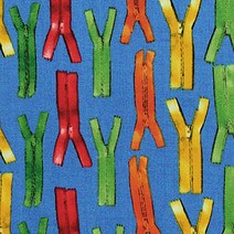 모다 코튼 덕스인어로우 지퍼 패브릭원단, 블루