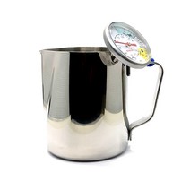 제니스코 뉴라떼아트 밀크저그 온도계형 600ml 뾰족한타입, 혼합 색상, 1개