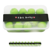 도나앤데코 PP내열 도시락용기 낮은한칸 10p + 띠지스티커 오늘도화이팅 블랙 10p, 1세트, 도시락용기 10p + 띠지스티커 10p