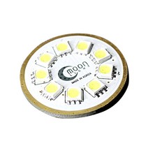 문라이트LED 자동차 다용도 9LED 원형램프 T-10타입, 화이트, 1개