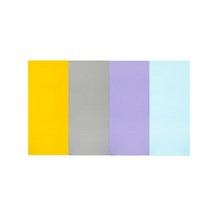 퍼니존 퍼니테라피 옐로우비비드 시리즈 4 유아폴더매트, 옐로우 + 그레이 + 바이올렛 + 스카이블루