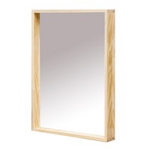 포메리트 포리드 소나무 원목 사각거울 450, 원목색