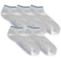 TS7 남성용 2중 바닥 스니커즈 스포츠양말 5족, 화이트+블루