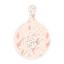 로엠디자인 양면 원형 서빙도마 패턴자국, 푸딩, 1개