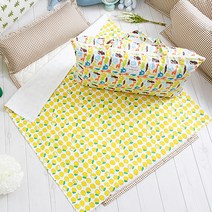 코니아일랜드 사과라벨 여름용 어린이집 낮잠이불세트 메밀 베개솜포함, 레몬