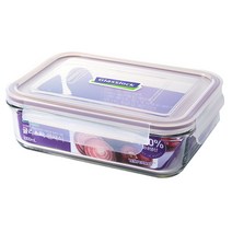 글라스락 퍼플에디션 직사각 밀폐용기, 1L, 1개