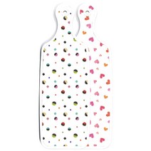 로엠디자인 양면 디자인 서빙 도마 보드 연분홍색러브, 배색원형, 1개