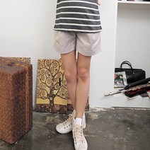 이얀 임산부 심플 롤업 3부반바지