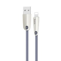 HOCO U35 APPLE 8PIN 고속충전 데이터 케이블, GRAY, 1개