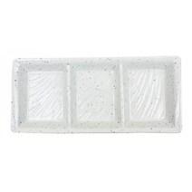 예인도예 잿빛 삼절 나눔 접시 25.8 x 11.5 x 3 cm, 혼합색상, 1개